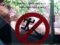 Aquarium sign - If the fall does not kill you, the crocodile will